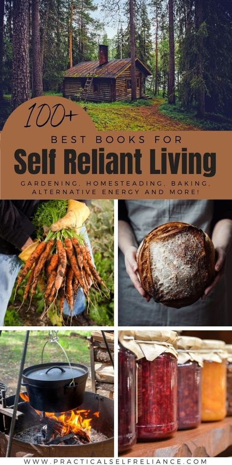 100 Best Books for Self Reliant Living Supraviețuire Camping, 100 Best Books, Homesteading Diy, Homestead Farm, Homesteading Skills, Homestead Living, Survival Life Hacks, Gardening Books, Self Reliance