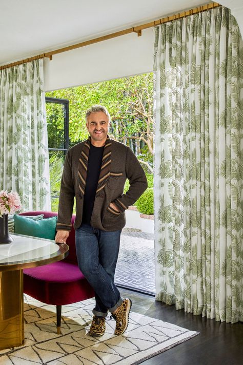 Step Inside Martyn Lawrence Bullard’s West Hollywood Home, the Birthplace (and Now Showcase) of His New Window Treatments Line | Architectural Digest Martin Bullard Interiors, Martin Lawrence Bullard, Martyn Lawrence Bullard Design, Martyn Lawrence Bullard, The Shade Store, Chinoiserie Pattern, Moroccan Textiles, Martin Lawrence, Shade Store