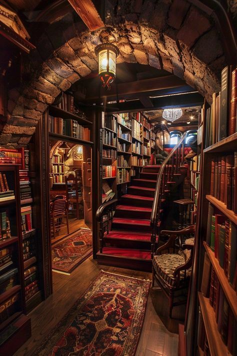 Casa Hobbit, Dream Library, Old Library, Dream Life House, Home Library Design, Dream House Rooms, Fantasy House, Dream Room Inspiration, Dream House Interior