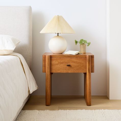 Otto Nightstand (23") | West Elm West Elm Nightstand, Home Decor Minimalist, Прикроватные Тумбочки, Home Decor Modern, White Nightstand, Modern Nightstand, Home Decorating Ideas, Wood Drawers, Minimalist Home Decor