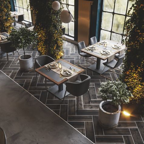 Restaurant on Behance Exclusive Restaurant Design, Restaurant Floors Ideas, Restaurant Tiles Design, Restaurant Floor Ideas, Tiles For Restaurant Floor, Restaurant Tile Floor Interior Design, European Restaurant Interior Design, Luxury Restaurant Interior Fine Dining, Restaurant Floor Design