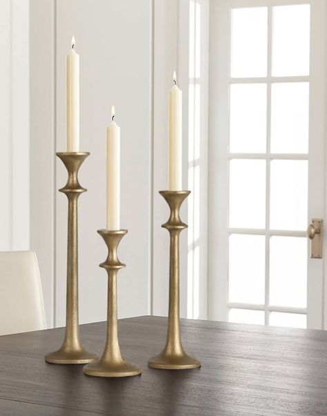 #gold #candlesticks #mantle #fireplace #decor Candle Sticks On Mantle, Gold Candlesticks, Mantle Fireplace, Gold Candle Sticks, Taper Candle Holder, Brass Candlestick, Christmas Mantels, Taper Candle Holders, Candle Holder Set