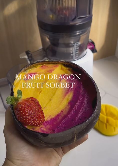 Fruit Sorbet, Fruit Ice Cream, Ice Cream At Home, Fruit Ice, Refreshing Desserts, Fruit Puree, Frozen Treat, Exotic Fruit, Food Diary