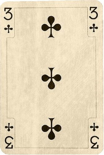 3♣ Playing Cards Design, Vintage Playing Cards, Club Card, Lucky Number, Card Illustration, Number 3, Playing Card, Pretty Art, Digital Planner