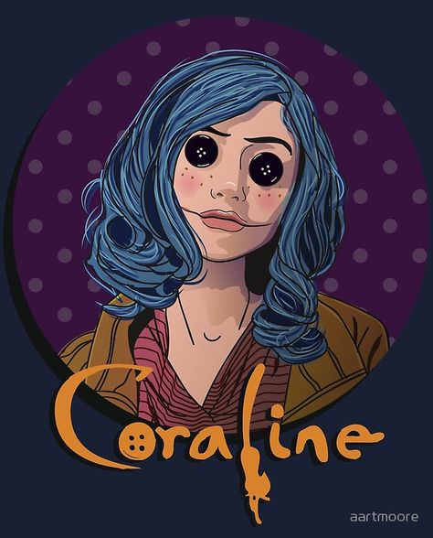 Button Eyes Drawing, Coraline With Button Eyes, Coraline Fanart, Coraline Button Eyes, Coraline Costume, Coraline Art, Coraline Doll, Coraline Jones, Tim Burton Art