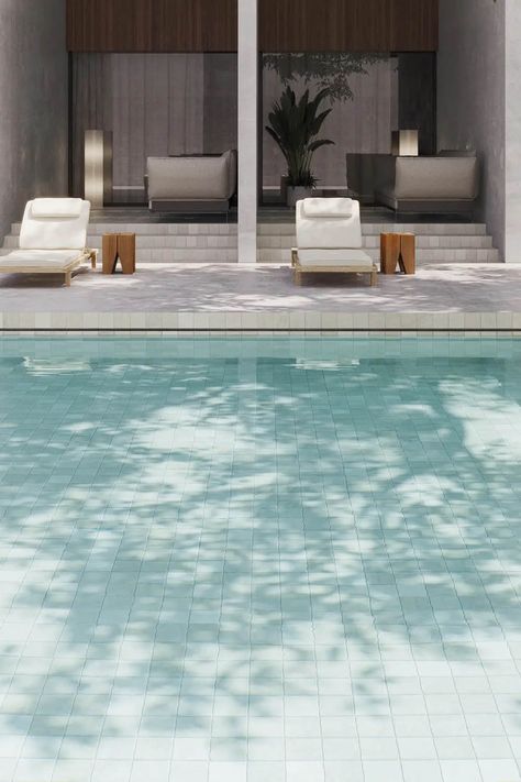 Pool time? Yes, please!⁠
⁠
Elevate pool projects with the magic of Wow and their stunningly serene Wellness Collection. Wellness tile can be placed anywhere in the pool or it can fill a pool completely. 
⁠
Featured: Sukabumi in White Outdoor Kitchen Bars, Different Design Styles, Mosaic Pool, Project Board, Sukabumi, Pool Time, Summer Pool, Pool Tile, Pool Decks