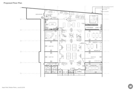 Gallery of 1901 Poplar Innovation Hub / Medium Plenty - 16 Hub Architecture, Innovation Hub, Flexible Space, Courtyard House, Floor Plan, Work Space, Floor Plans, Architecture, How To Plan