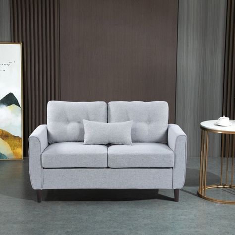 Unbelievable offer! Two-Seater Sofa, With Pillow - Grey, at an incredible price of £266.95 Don't miss out on this sensational deal! #home #sale #freedeliveryuk #livingroomdecor #OutdoorLiving #ukfurniture #discount #decor #bedroomfurniture #homeandgarden Light Gray Couch, Grey Couch Living Room, Small Couch, Upholstery Cushions, Sofa Loveseat, Sofa Colors, Linen Upholstery, Sit Back And Relax, Loveseat Sofa