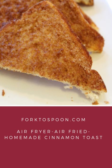 Air Fryer-Air Fried-Homemade Cinnamon Toast Essen, Best Cinnamon Toast Recipe, Cinnamon Toast Recipe, Cinnamon Sugar Toast, Oven Stove, Waffles Easy, Pumpkin French Toast, Toast In The Oven, Waffle Mix