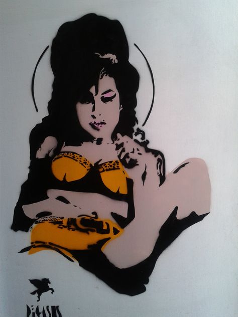 Amy Winehouse by Pegasus #art Amy Winehouse Art, Abstract Murals, Street Art Love, Best Street Art, Gcse Art, Street Culture, Art Installations, Amy Winehouse, Stencil Art