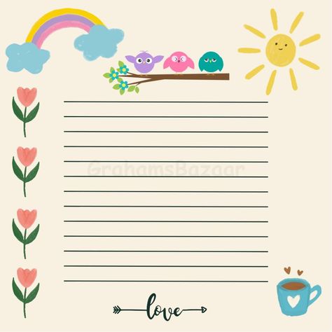 Memo Printable, Memo Pad Printable, Printable Notepad, Cute Notepad, Memo Sheets, Memo Pad Design, Memo Notepad, Journaling Supplies, Memo Pads