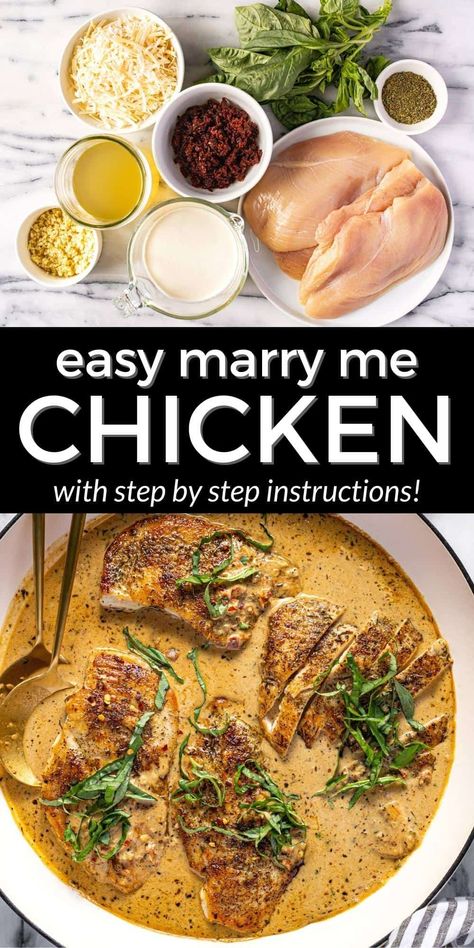 Easy 20 Minute Marry Me Chicken Recipe Juicy Chicken Breast, Mary Me, Marry Me Chicken Recipe, Brown Chicken, Easy Egg Recipes, Creamy Parmesan Sauce, Marry Me Chicken, Night Recipes, Pan Sauce