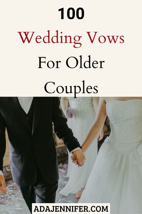 Second Wedding Vows To Husband, Goth Wedding Vows, Simple Wedding Vows, Older Couple Wedding, Christian Wedding Vows, Wedding Vows That Make You Cry, Vows To Husband, Wedding Vows For Him, Modern Wedding Vows