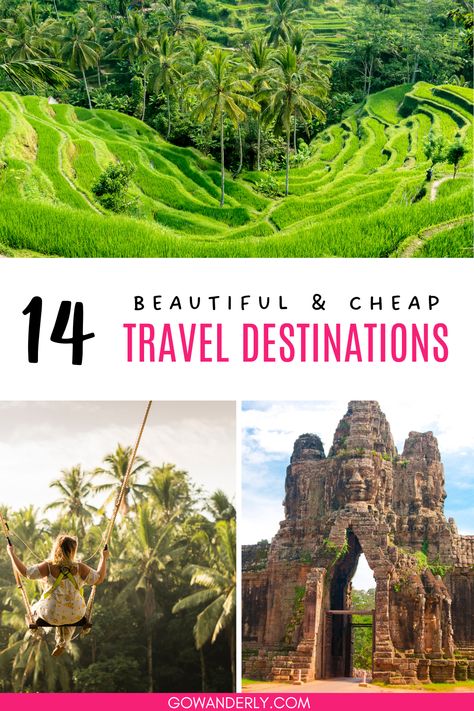 14 beautiful and affordable travel destinations ideal for budget-conscious travelers. Cheapest Places To Travel The World, Cheap Beautiful Places To Travel, Perfect Day Aesthetic, Budget Friendly Travel Destinations, Most Beautiful Places To Travel, 2025 Travel Destinations, Best Places To Travel In The World, Most Beautiful Places In The World, Mermaidcore Birthday