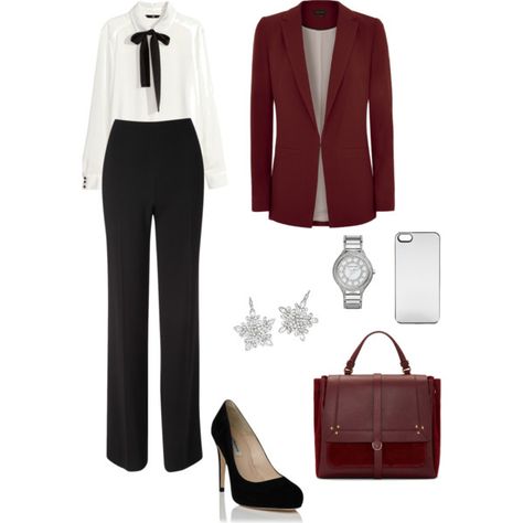 A fashion look from November 2014 featuring H&M blouses, Jane Norman pants and Jérôme Dreyfuss handbags. Browse and shop related looks. Thesis Presentation Outfit, Presentation Outfit, Thesis Presentation, Master Thesis, H&m Blouse, Jerome Dreyfuss, Jane Norman, Work Outfits, Red Jacket