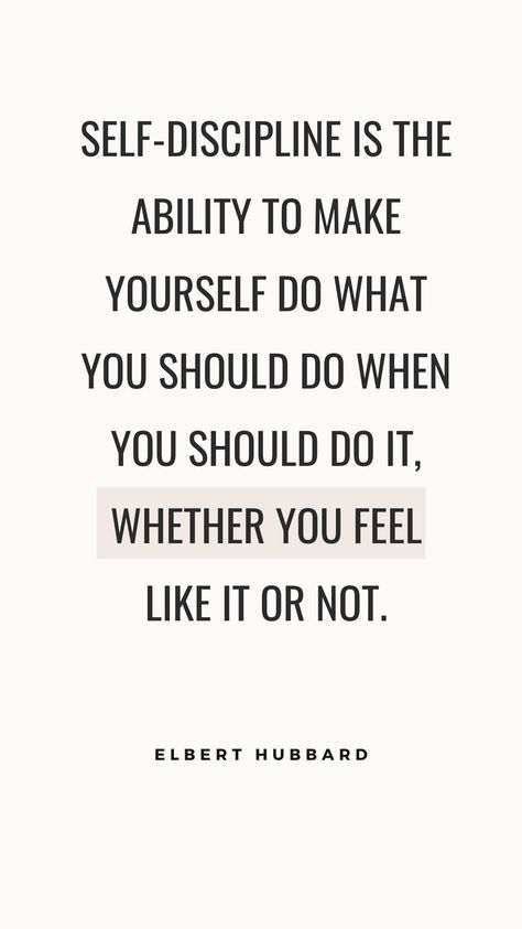 Self-discipline is the ability to make yourself do what you should do when you should do it, whether you feel like it or not." 💪⏰ True strength lies in the unwavering commitment to prioritize actions aligned with your goals, even in the face of discomfort or resistance. Embrace self-discipline as a guiding force, empowering you to overcome obstacles and achieve greatness. #SelfDiscipline #Motivation #Persistence #GoalSetting #PersonalGrowth #Mindset #SuccessMindset #Commitment #Achievement When Motivation Ends Discipline Begins, What Is Self Discipline, Motivational Quotes About Discipline, Align Your Actions To Your Goals, Motivation For Discipline, Committing To Yourself, Commit To Yourself, How To Discipline Yourself, Discipline Quotes Aesthetic