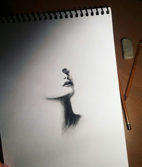 I like how shadows are used in this drawing, because they add a twist to it even though it's really simple Shadow Pencil Drawing, Pencil Sketches Easy, Shadow Drawing, 얼굴 드로잉, Art Sketches Pencil, Charcoal Art, Shadow Art, Pencil Art Drawings, Sketches Easy