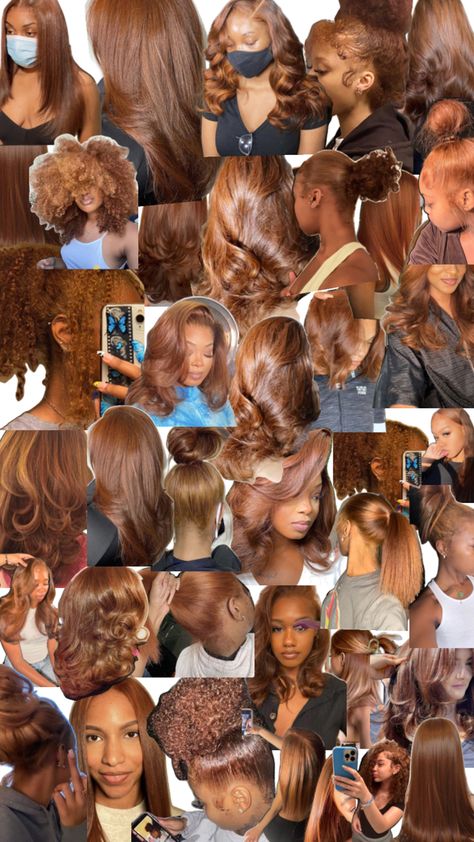 Dark Ginger Hair, Dark Ginger, Copper Brown Hair, Hair Color For Dark Skin, Dyed Curly Hair, French Curl, Honey Brown Hair, Cute Hair Colors, Brown Hair Dye