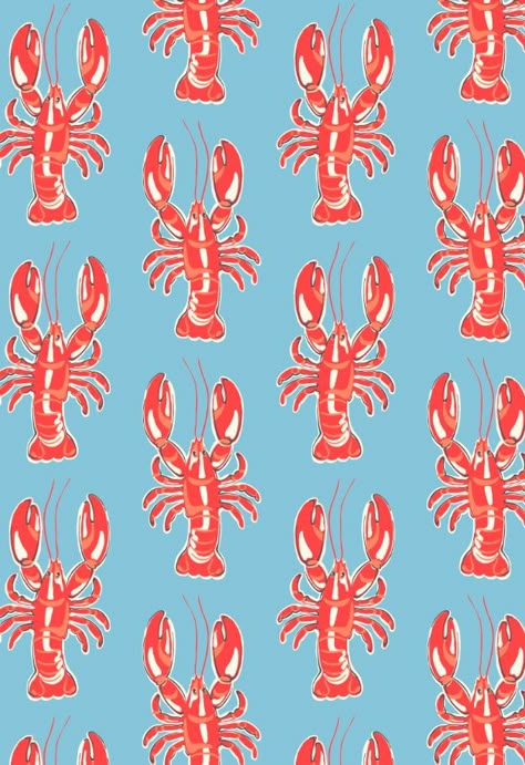 Lobster Illustration, Kath Kidston, Lobster Art, Conversational Prints, Drawing Wallpaper, Phoebe Buffay, Background Wallpapers, Art Et Illustration, Phone Backgrounds