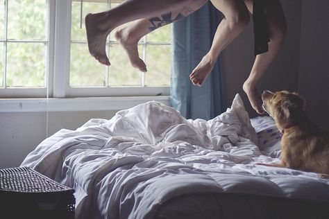 jump no. 3 by katie rivera, via Flickr Bed Editorial, Jumping On The Bed, Lucius Malfoy, Romantic Heart, Severus Snape, Nice Things, Inspire Me, Editorial, Romance