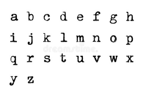 Grungy font - lower case letters. Close-up of all the lower case letters in cour , #AD, #case, #font, #Grungy, #letters, #typewriter #ad Graffiti Letters Styles, Typewriter Font Tattoo, Pretty Fonts Alphabet, Tattoo Alphabet, Bullet Journal Hand Lettering, Tattoo Fonts Alphabet, Hand Lettering Worksheet, Tattoo Lettering Design, Graffiti Lettering Fonts