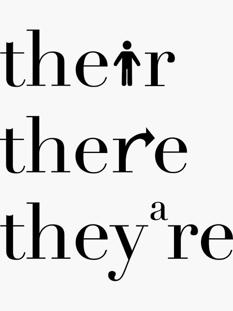 "Their There They're Grammar Police" Sticker by oliviaossege | Redbubble Their There They're, Grammar Police, Country School, Grammar And Punctuation, Teaching Grammar, English Writing Skills, School Education, School Help, English Writing