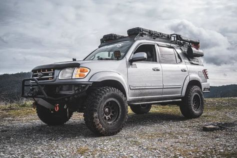 Toyota Sequoia Transformed! A Family's Off-Road Adventure Vehicle Overland Sequoia, Sequoia Overland, Toyota Sequoia Off Road, Toyota Sequioa, Adventure Vehicle, Road Adventure, Toyota Sequoia, Wet Dreams, Cool Vehicles