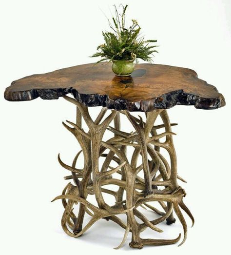 Love this piece. Deer Horn Coffee Table, Antlers Lamp, Deer Antler Lamps, She’d Antler Display, Deer Hunting Decor, Deer Antler Decor, Antlers Decor, Hunting Decor, Antler Art