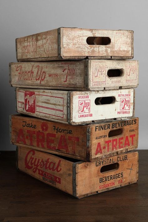 Wine Crates, Vintage Crates, Crate Bookshelf, Pallet Crates, Vintage Soda, Old Crates, Shipping Crates, Wine Crate, Vintage Boxes Wooden