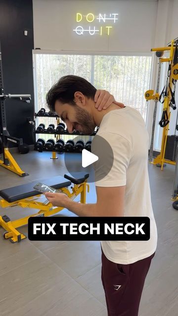 MOVABILITY on Instagram: "🚨Struggling with tech neck? Let’s tackle it with these 3 effective exercises, demonstrated by our talented RMT Ben!🚨  1️⃣ Chin Tucks with Resistance Band: Perfect for correcting forward head posture, this exercise strengthens neck muscles, improving alignment and relieving cervical spine strain. Perform a few reps with short isometric holds to maximize benefits.  2️⃣ Seated Scapular Retractions: Combat rounded shoulders by sitting with hands on hips and drawing shoulder blades together. This strengthens upper back muscles, enhancing posture and reducing neck tension.  3️⃣ Standing Pec Stretch: Loosen tight pecs to reduce forward shoulder pull and alleviate neck discomfort. This helps maintain a natural shoulder alignment and improves overall posture.  💪🏼Ben, o Exercise Neck, Neck Tension, Chin Tuck, Upper Back Muscles, Neck Muscles, Tech Neck, Forward Head Posture, Rounded Shoulders, Neck Exercises