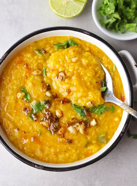 Everyday Masoor Dal Recipe - Fun FOOD Frolic Massor Dal Recipe, Masoor Dal Recipe, Indian Dal Recipe, Kachumber Salad, Dal Curry, Stovetop Pressure Cooker, Jeera Rice, Dal Recipe, Chapati