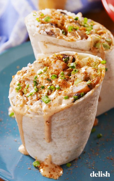 You Won't Find Old Bay Shrimp Burritos On The Chipotle MenuDelish Shrimp Burritos, Old Bay Shrimp, Burritos Recipe, Shrimp Dishes, Old Bay, Fish Dishes, Seafood Dishes, Burritos, Nachos