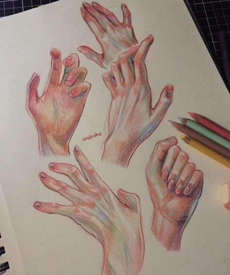 Study Art, Art Drawing Sketch, Watercolor Art Lessons, Arte Inspo, Color Pencil Art, Art Inspiration Painting, Hand Art, Book Art Drawings, Art Tutorials Drawing