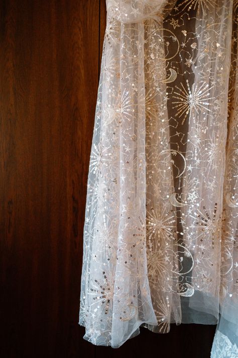 feminine blush pink sparkly sequin bridal cloak for fantasy inspired brides Bridal Cloak, Celestial Wedding Theme, Beaded Pins, Cape Veil, Draping Wedding, Sheer Cape, Star Fabric, Enchanted Forest Wedding, Moon Wedding