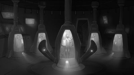 ArtStation - Cryo Chamber - Environment and Concept, Nicolai Vielwerth Sci Fi Cryo Pod, Cryo Pod, Sci Fi Art, The Creation, Mother Nature, Sci Fi, Building, Art