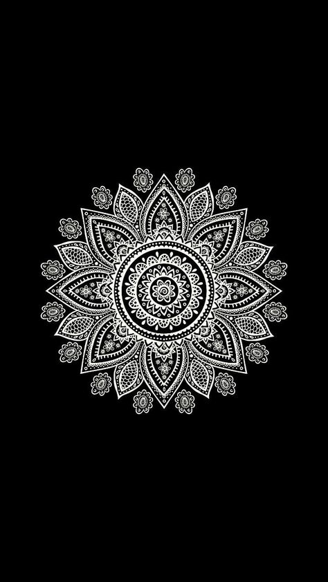 White On Black Mandala, Mandala In Black Background, Mandala Aesthetic Wallpaper, Black Mandala Wallpaper, Mandala Wallpaper Backgrounds, Mandala Iphone Wallpaper, Mandala Wallpaper Iphone, Iphone Wallpaper Mandala, Mandala Art Wallpaper