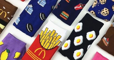 Types Of Socks, Food Socks, Couples Cosplay, Iconic Socks, No Egg Cookies, Socks Funny, Japanese Harajuku, Funky Socks, Ankle Socks Women