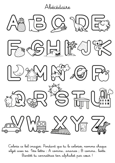 Coloriage à imprimer : Abécédaire à colorier French Immersion Kindergarten, Pre-k Writing, Learning French For Kids, French Alphabet, French Worksheets, French Language Lessons, S Alphabet, Alphabet Practice, Alphabet Images