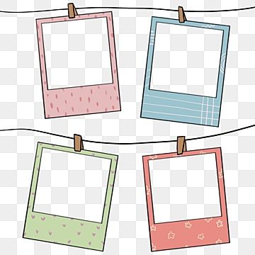 Polaroid Pictures Illustration, Photo Borders Template Frames, Polaroid Frame Drawing, Cute Photo Collage Ideas, Cute Frame Template, Cute Polaroid Template, Polaroid Frame Ideas, Photo Frame Aesthetic, Photo Frame Illustration