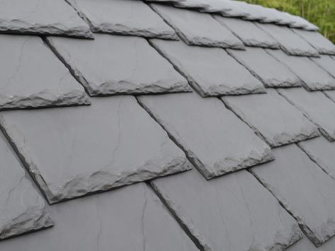 majestic-niagara Slate Roof House, Metal Roof Construction, Synthetic Slate Roofing, Metal Shingle Roof, Slope Roof, Slate Shingles, Slate Roof Tiles, Building Science, Zinc Roof