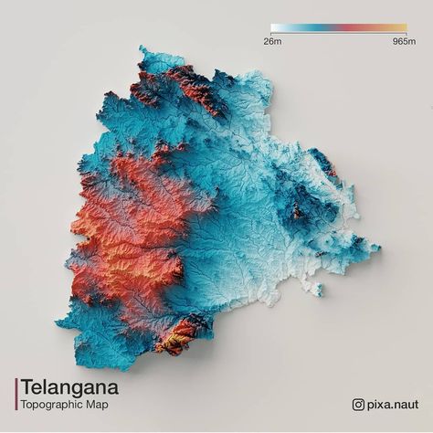 Pixanaut on Instagram: “Topographic 3d rendered map of Telangana (7/n) DM to buy this for a print Note - This map only shows the elevation data and not the…” Telangana Map, Infographic Chart, Topography Map, Forest Map, Topographical Map, Black Wallpaper Iphone Dark, Wedding Album Design, Tourist Map, Wedding Albums