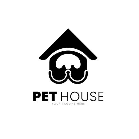 Pet Care Logo, Logo Dog, House Logo, Care Logo, Pet House, Logo Collection, Home Logo, Animal Logo, Animal House