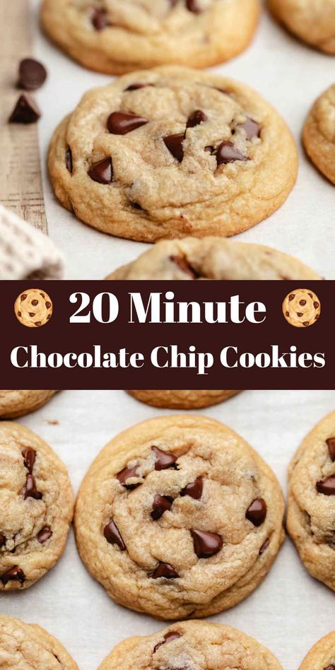 Essen, Easy Homemade Chocolate Chip Cookies, Quick Chocolate Chip Cookies, Homemade Chocolate Chip Cookies Recipe, Choc Chip Cookie Recipe, Soft Chocolate Chip Cookies Recipe, Simple Chocolate Chip Cookie Recipe, Soft Cookie Recipe, Quick Cookies Recipes