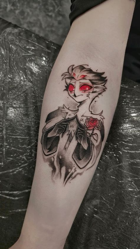 Stolas Tattoo, Helluva Boss Tattoo, Loona Pfp Helluva Boss, Boss Tattoo, Emo Tattoos, Melanie Martinez Drawings, Boss Series, Monster High Art, Johnnie Guilbert