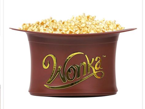 Popcorn Container, 3d Chocolate, Popcorn Containers, Wonka Chocolate, Popcorn Bucket, Welcome To The Family, Willy Wonka, December 2023, Movie Nights