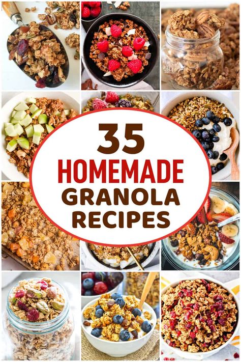 Recipe For Granola Homemade, Recipes With Granola, Best Granola Recipe Homemade, Gronala Recipes Easy, Whole Foods Granola Recipe, Home Made Granola Recipe, The Best Homemade Granola, Easy Granola Recipe 4 Ingredients, Granola Packaging Ideas