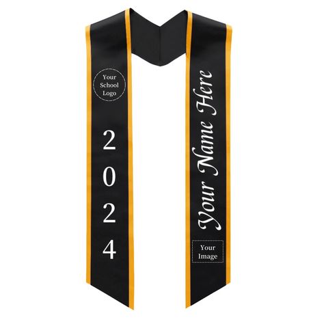 TOPTIE Custom Graduation Stoles Embroidery Printed Adult Unisex Honor Sash Length 68 Graduation Stole Designs, Graduation Sash Ideas, Graduation Party Backdrops, Mecca Masjid, Graduation Stoles, Black Roses Wallpaper, College Graduation Pictures Poses, Diy Outfits, Graduation Sash