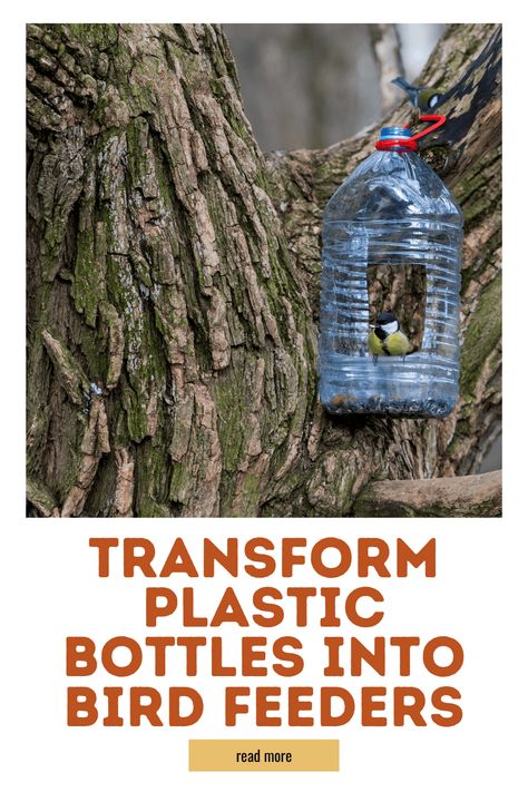 Easy Instructions: Bird Feeders Using Plastic Bottles Homemade Hummingbird Feeder Diy, How To Make Bird Feeders, Plastic Bottle Bird Feeder Diy, Diy Bird Feeder Easy, Make Bird Feeders, Simple Bird Feeder, Bird Feeders Diy, Homemade Hummingbird Feeder, Mason Jar Bird Feeders