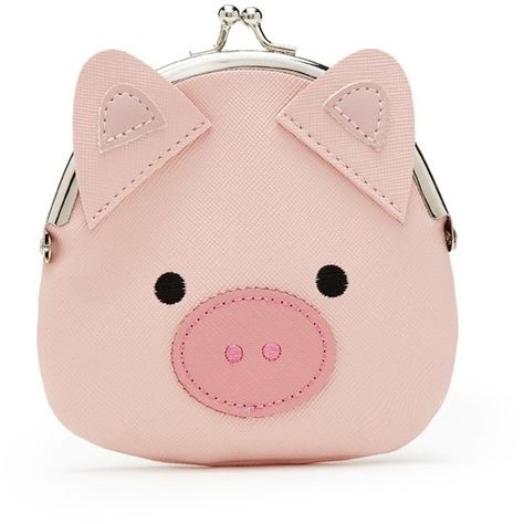 Forever21 Pig Coin Purse ($5.90) ❤ liked on Polyvore featuring bags, wallets, coin pouch, coin pouch wallet, forever 21, change purse and pink coin purse Forever 21 Bags, Kawaii Bags, Tout Rose, Pig Decor, Animal Bag, Diy Leather Bag, Mini Pigs, Coin Purse Wallet, Pig Lovers