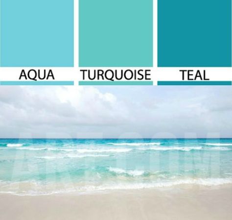 Ocean Blues: Aqua Turquoise and Teal... http://www.completely-coastal.com/2017/05/Turquoise-decor-ideas-bedroom.html Turquoise And Teal, Turquoise Room, Bedroom Turquoise, Turquoise Decor, Haus Am See, Pintura Exterior, Coastal Colors, Coastal Bedrooms, Beach Bedroom